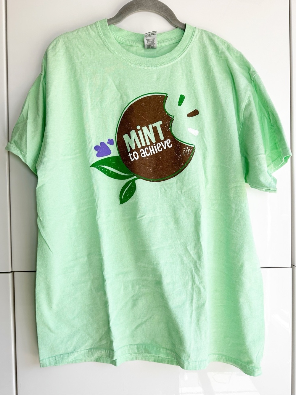 Girl Scout Cookie Reward Mint to Achieve T Shirt Adult Size Large Thin Mint